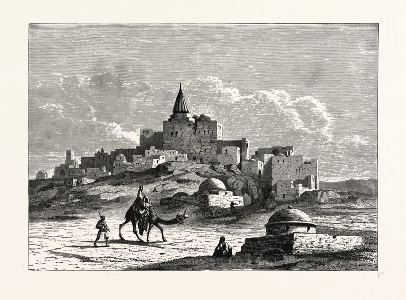 THE "TOMB OF JONAH," NEAR THE MOSQUE, ON THE ARTIFICIAL MOUND OF NEBBI YUNIS, NINEVEH