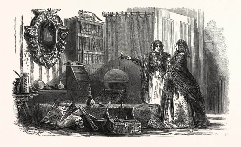 THE MAGIC MIRROR. DRAWN BY HUARD AND SKELTON.