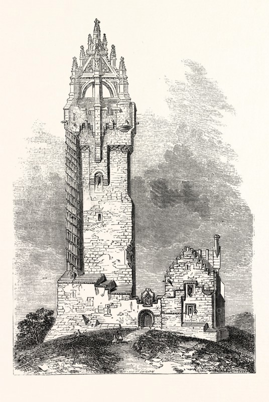 THE NATIONAL WALLACE MONUMENT, a tower standing on the summit of Abbey Craig, a hilltop near Stirling in Scotland. It commemorates Sir William Wallace, the 13th century Scottish hero. UK, britain, british, europe, united kingdom, great britain, european