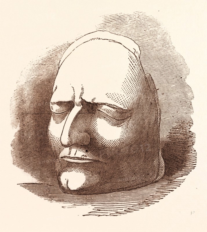 POSTHUMOUS MASK OF SIR ISAAC NEWTON, 25 December 1642 - 20 March 1726, was an English physicist, mathematician, astronomer, natural philosopher, alchemist and theologian