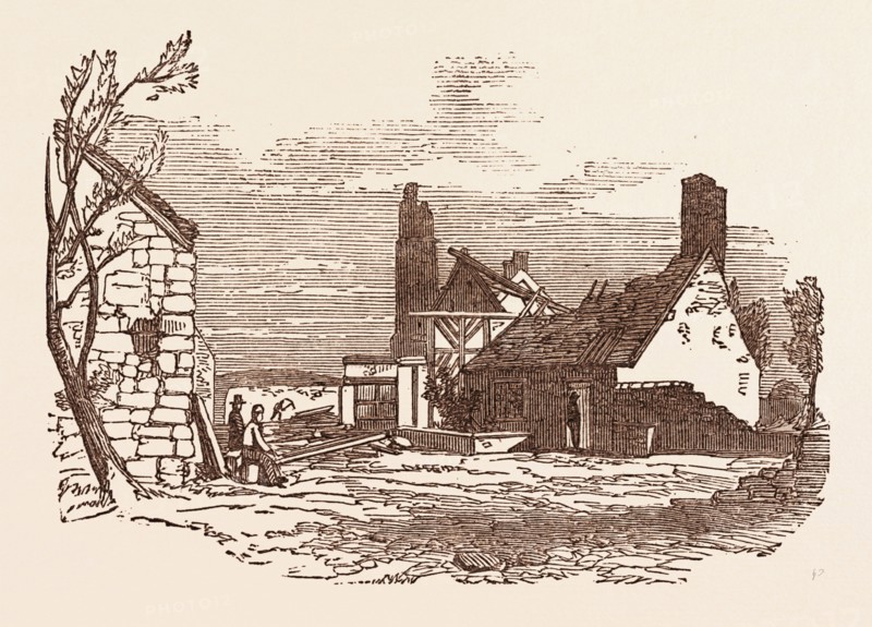 REMAINS OF SHELTON HALL, THE BIRTHPLACE OF THE POET FENTON, in Shelton and Hardwick parish, England. Elijah Fenton (1683 1730),an English poet, biographer and translator. UK, britain, british, europe, united kingdom, great britain, european