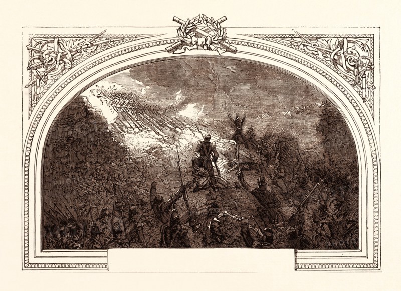 STORMING OF BADAJOZ, UNDER WELLINGTON, APRIL 6TH, 1812. The capital of the Province of Badajoz in the autonomous community of Extremadura, Spain. Arthur Wellesley, 1st Duke of Wellington, KG, GCB, GCH, PC, FRS,  1769 - 1852, was a British soldier and statesman