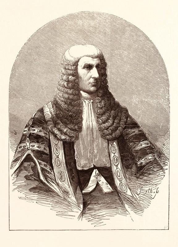 THE NEW SPEAKER OF THE HOUSE OF COMMONS, THE RIGHT HON. JOHN EVELYN DENISON: ELECTED APRIL 30, 1857. British statesman. UK, britain, british, europe, united kingdom, great britain, european