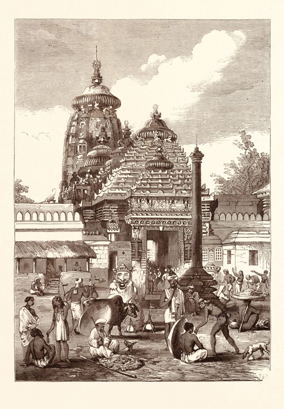 JUGGERNAUT: THE ENTRANCE TO THE TEMPLE. Jagannath Temple in Puri, Orissa, india