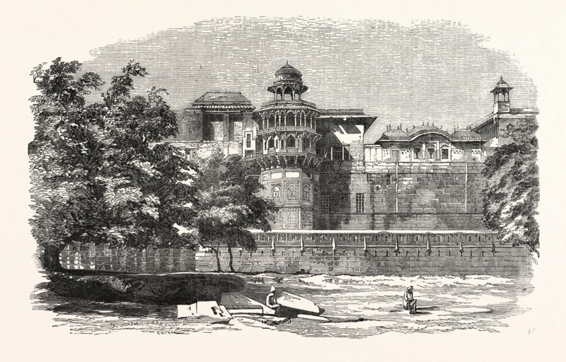 PORTION OF THE FORT AT AGRA, INDIA