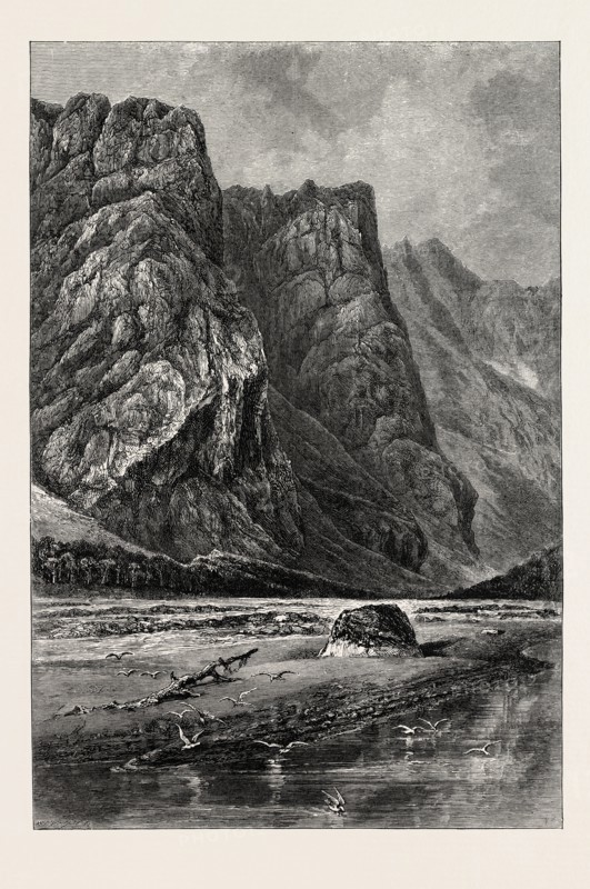 THE ROMSDAL, NEAR HORGHEIM. The Romsdal Valley, through which the Rauma river passes to the Romsdalfjord,