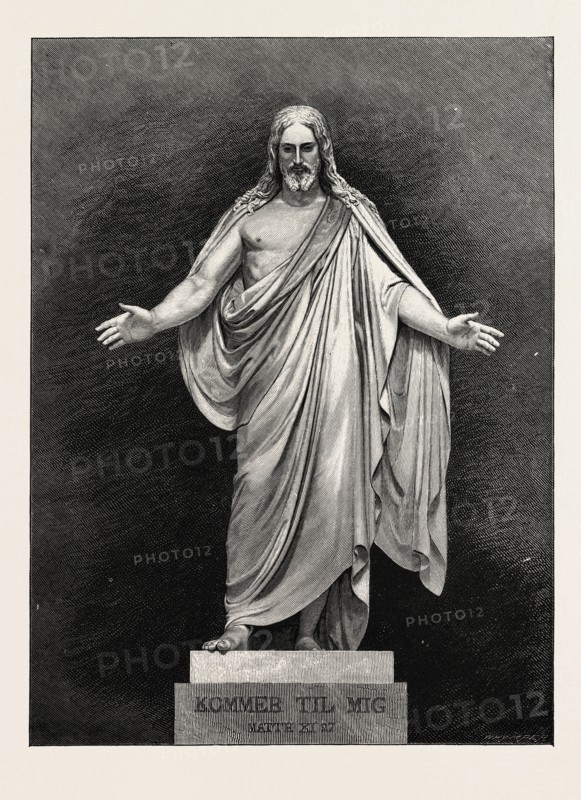 THORWALDSEN'S STATUE OF THE SAVIOUR. Karl Albert Bertel Thorvaldsen  1770 â€ì  1844 was a Danish sculptor of international fame, who spent most of his life in Italy (from 1789â€ì1838).