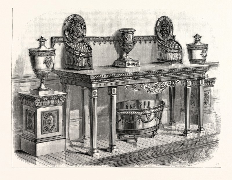 Sideboard designed by Robert Adam, 1770, UK, britain, british, europe, united kingdom, great britain, european