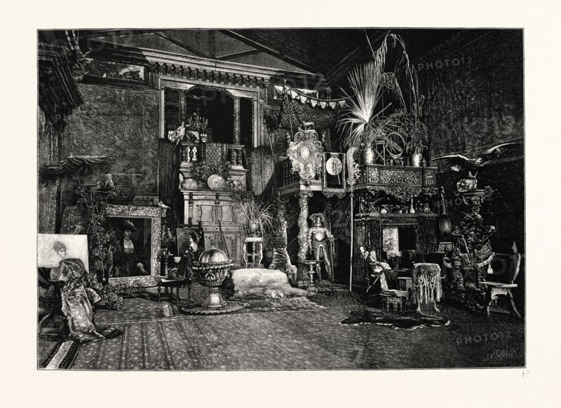 HANS MAKART'S STUDIO. Hans Makart (May 28, 1840 October 3, 1884) was a 19th century Austrian academic history painter