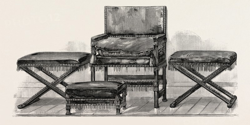 Seats at Knole, 1580-1600, UK, britain, british, europe, united kingdom, great britain, european