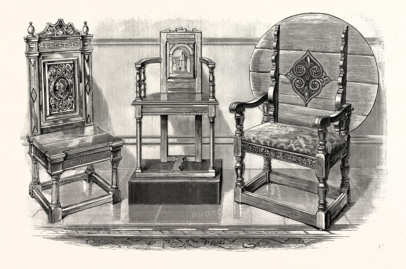 ANNE BOLEYN'S CHAIR; SHAKESPEARE'S CHAIR; THEODORE HOOK'S CHAIR, UK, britain, british, europe, united kingdom, great britain, european