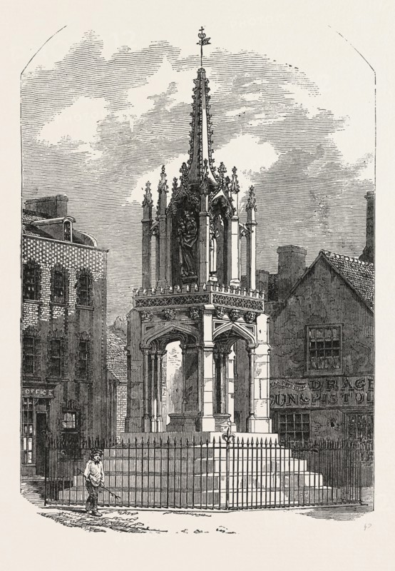 LEIGHTON BUZZARD CROSS, RESTORED, UK, 1853