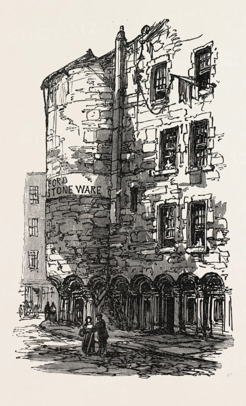 THE BRITISH ASSOCIATION AT DUNDEE: OLD HOUSES, FISH STREET, UK, 1867