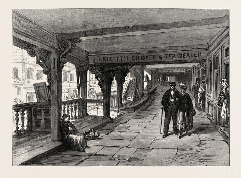 CHESTER: WATERGATE ROW, UK, 1869