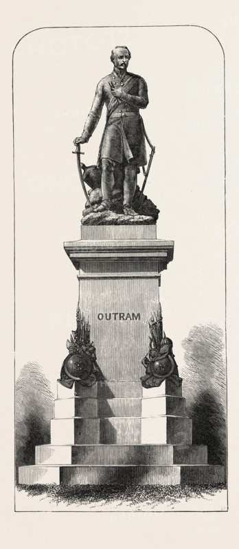 STATUE OF GENERAL SIR JAMES OUTRAM ON THE THAMES EMBANKMENT, UK, 1871