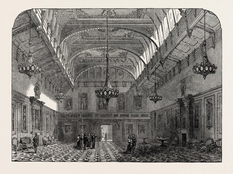 THE RETURN OF THE COURT TO WINDSOR CASTLE: WINDSOR CASTLE, THE WATERLOO CHAMBER, 1846
