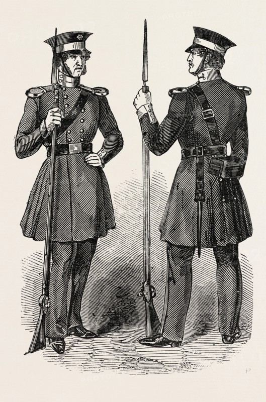 CHELSEA OUT-PENSIONERS IN THEIR NEW UNIFORM, 1846