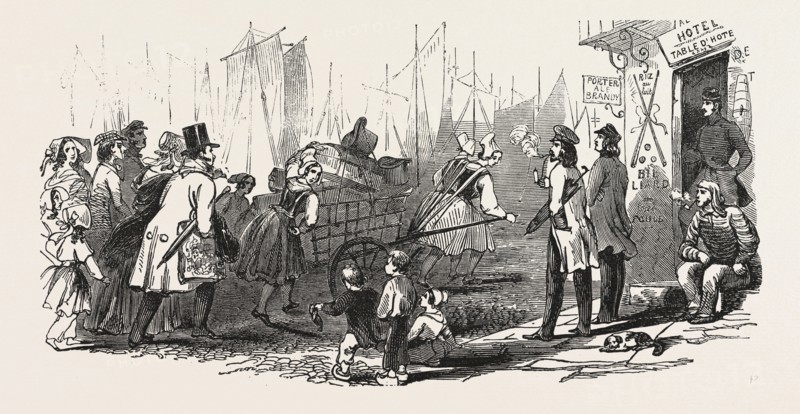 THE END OF THE SEASON, 1846, OFF TO PARIS: LUGGAGE PORTERS
