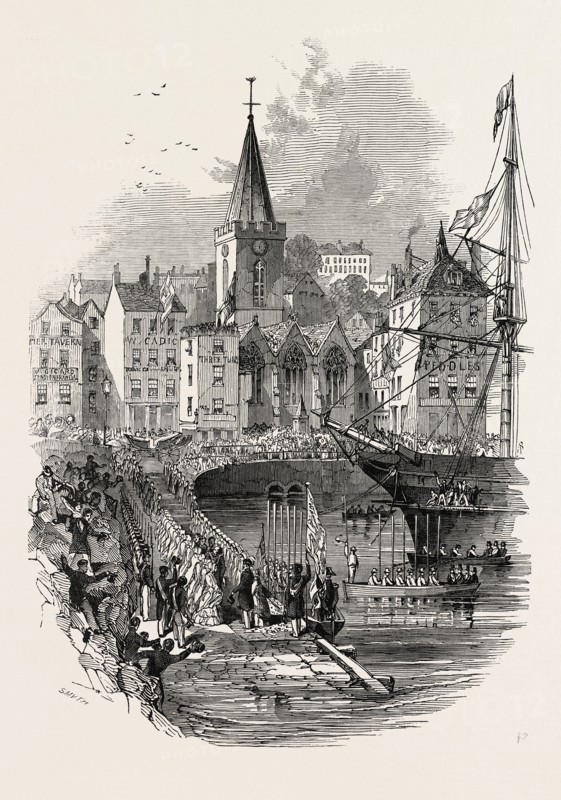 HER MAJESTY'S VISIT TO GUERNSEY. THE DEBARKATION. 1846