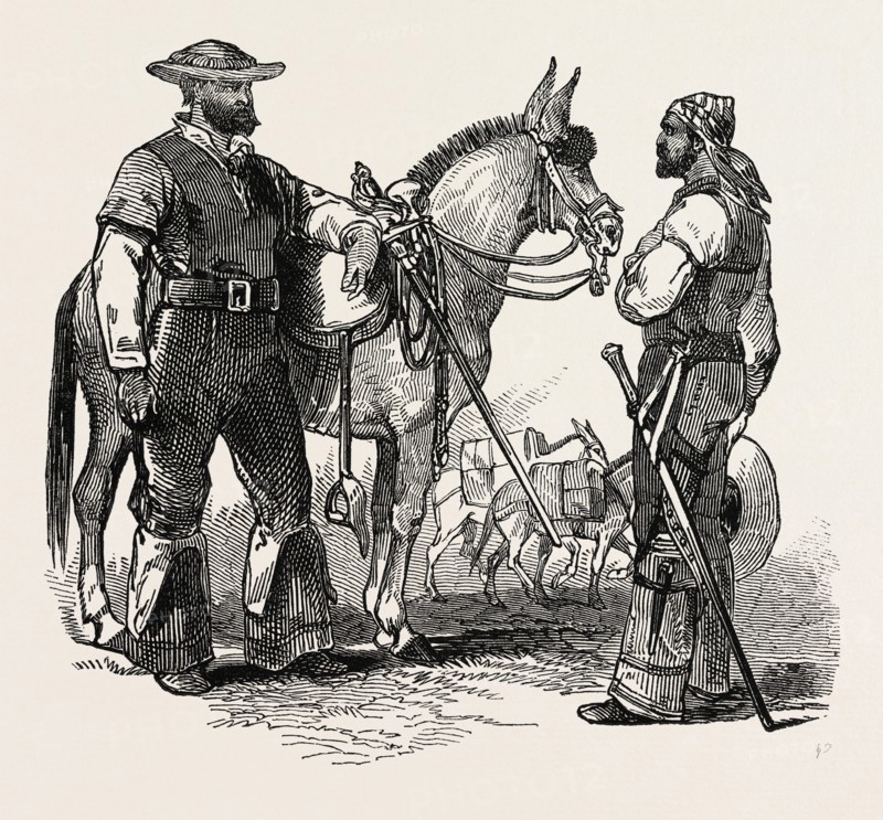 THE WAR IN MEXICO: HEAD MULETEER AND MAN, 1847