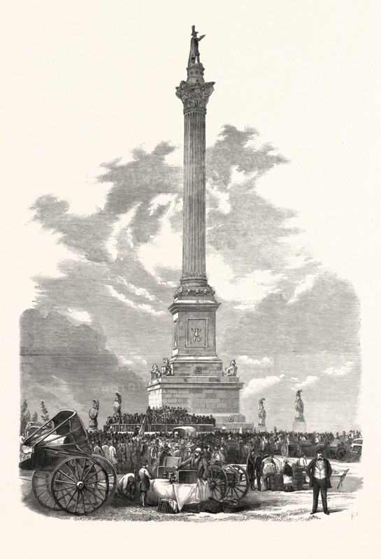 MONUMENT TO MAJOR-GENERAL SIR ISAAC BROCK, K.B , ON QUEENSTON HEIGHTS, UPPER CANADA, INAUGURATED 13TH OCTOBER, 1859