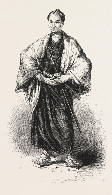 SKETCHES FROM JAPAN: CUSTOM HOUSE OFFICER, 1861