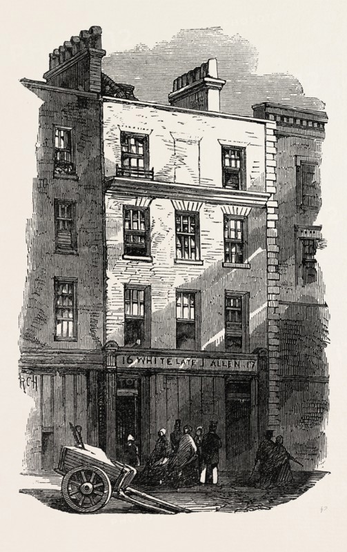 TOM'S COFFEE HOUSE, GREAT RUSSELL STREET, COVENT GARDEN, LONDON, UK, 1865