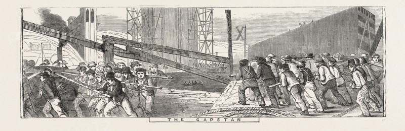 THE BRITANNIA BRIDGE: THE CAPSTAN, 1849