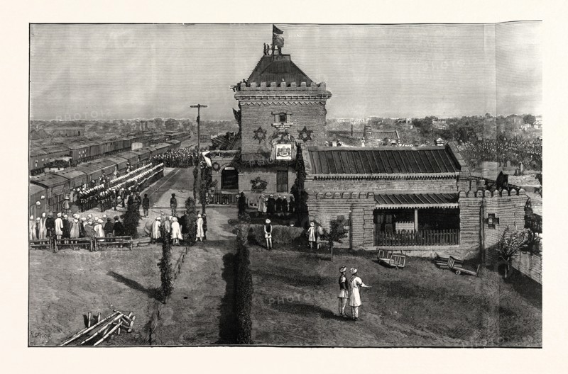 THE GRAND DURBAR AT RAWUL PINDI: ARRIVAL OF THE VICEROY OF INDIA, 1885