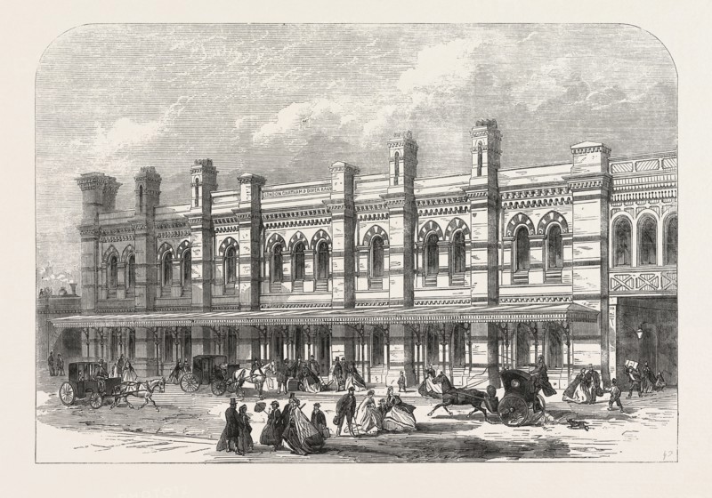THE LUDGATE-HILL STATION OF THE LONDON, CHATHAM, AND DOVER RAILWAY, UK