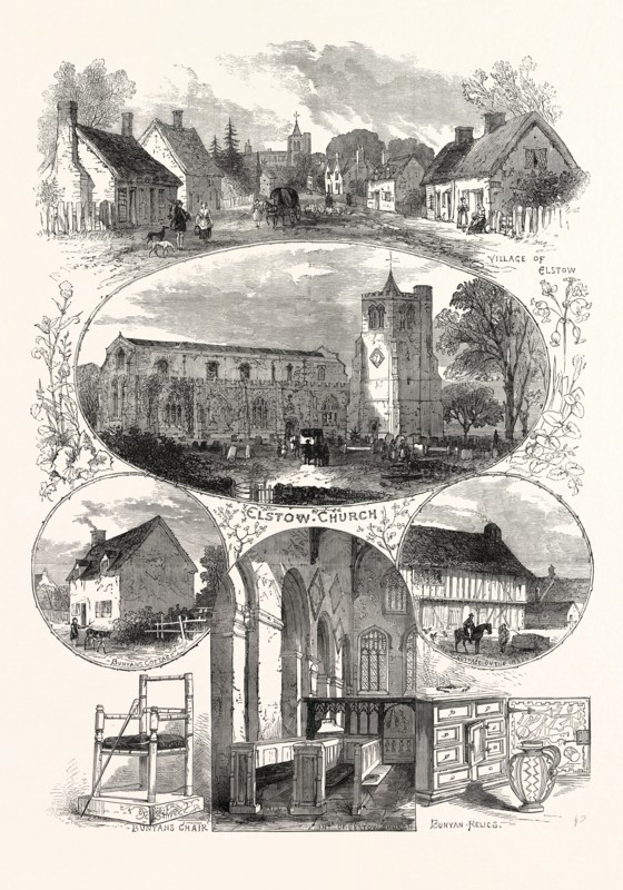 ELSTOW: BIRTHPLACE AND RELICS OF JOHN BUNYAN, 1874