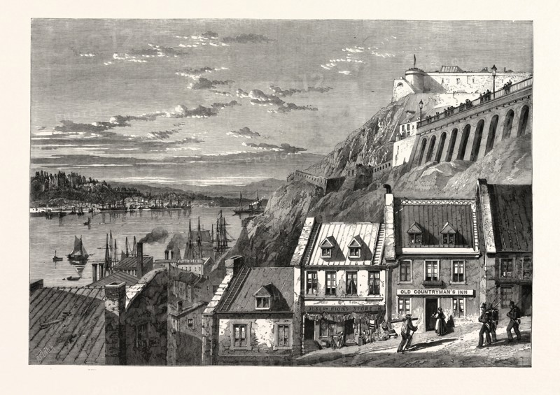 THE VISIT OF THE PRINCE OF WALES TO CANADA: THE CITADEL OF QUEBEC, FROM PRESCOT GATE, 1860