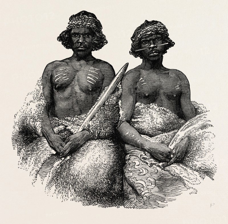 ABORIGINAL AUSTRALIANS: YOUNG MEN, 1850. PORT PHILLIP
