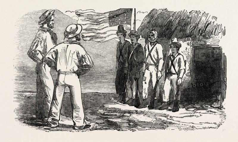 TIGRE ISLAND, THE UNITED STATES GARRISON, 1850