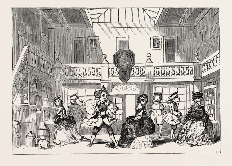 CHRISTMAS PANTOMIMES: DRURY LANE. SCENE FROM THE PANTOMIME OF "HARLEQUIN HOGARTH; OR, THE TWO LONDON 'PRENTICES." UK