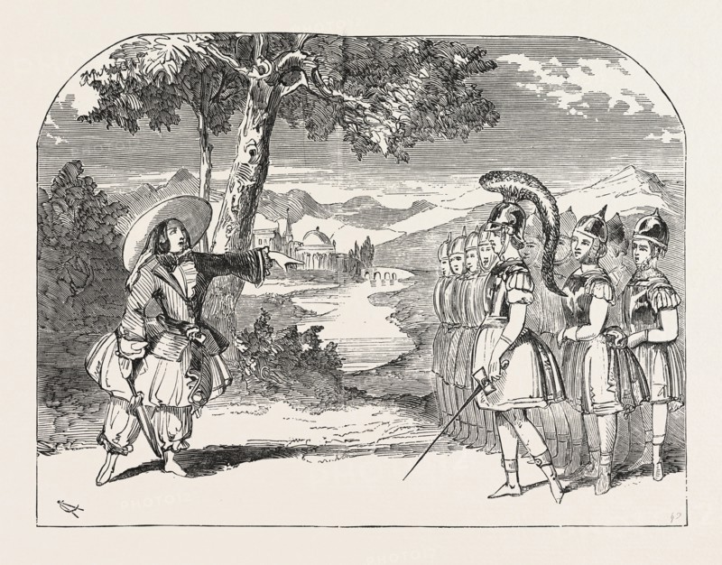 CHRISTMAS PANTOMIMES: HAYMARKET. SCENE FROM THE FAIRY BURLESQUE OF THE "PRINCESS RADIANT; OR, THE STORY OF MAYFLOWER." UK