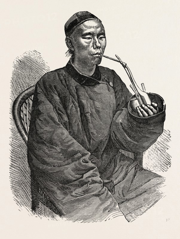 A TRADESMAN OF TIEN-TSIN, THE TREATY PORT OF THE PROVINCE OF PE-CHILI, CHINA