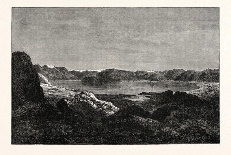 VIEW OF THE SALT LAKE OF TSOMORIRI, WESTERN TIBET