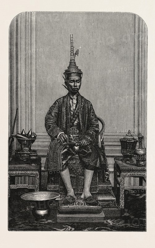 THE SUPREME KING OF SIAM IN HIS STATE ROBES