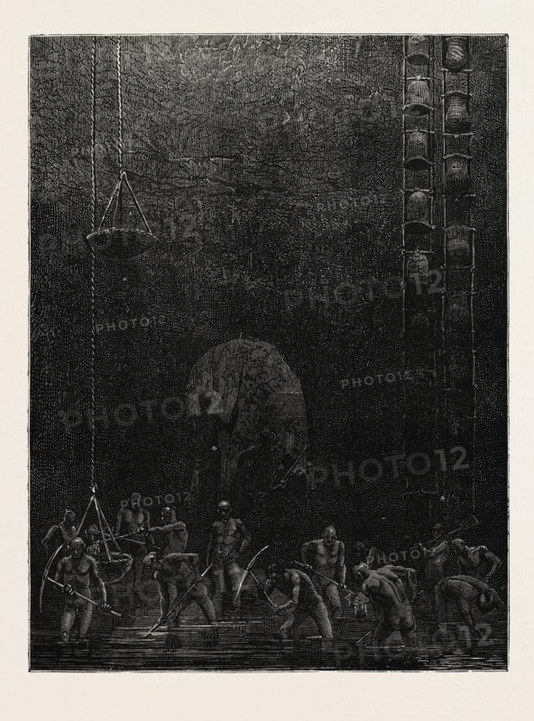 SCENE IN THE DIAMOND MINES OF POONAH.
