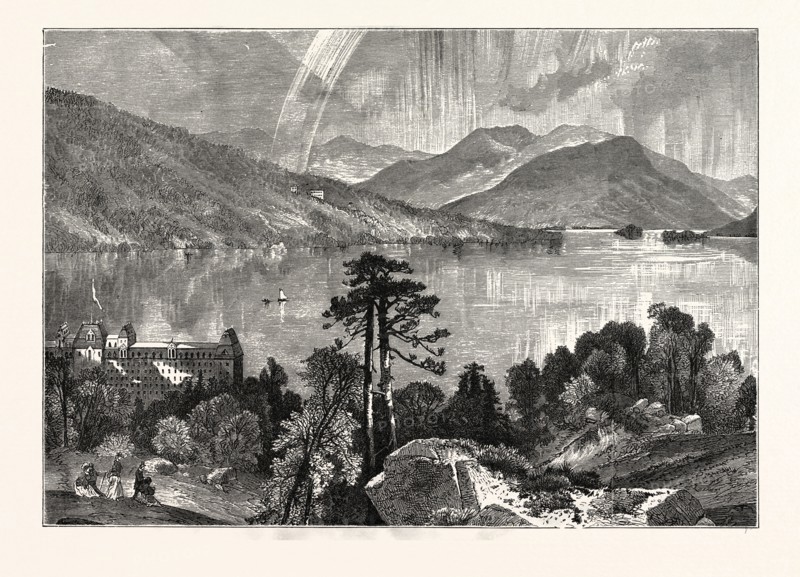 VIEW OF LAKE GEORGE, NEW YORK STATE, UNITED STATES OF AMERICA