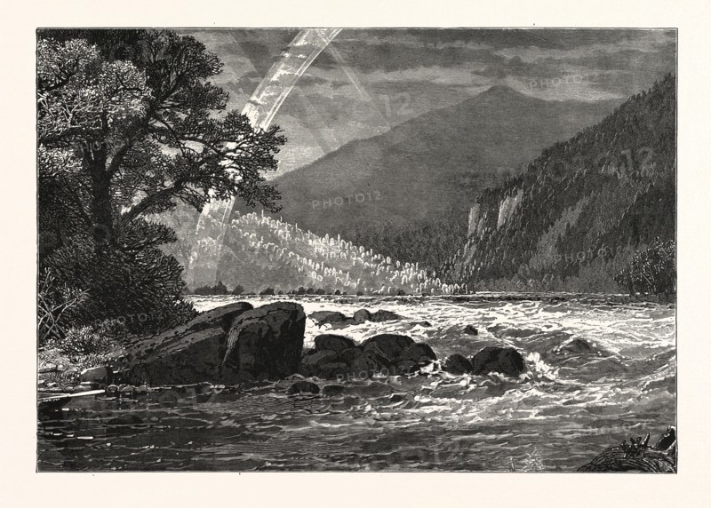VIEW OF BALCONY FALLS, JAMES RIVER, VIRGINIA, UNITED STATES OF AMERICA