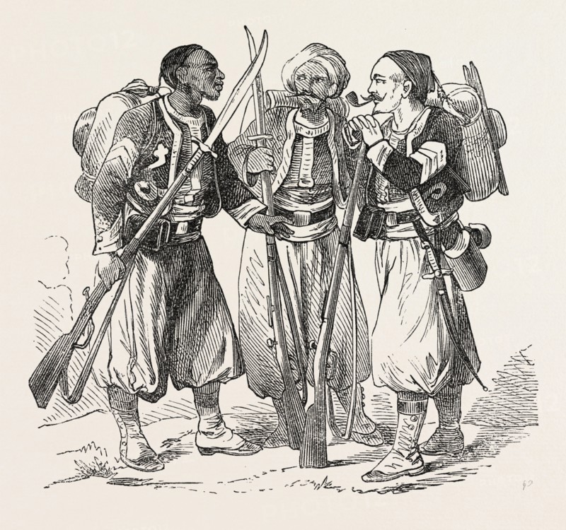 Franco-Prussian War: Turkos Zouaves and the camp of Chalons, France