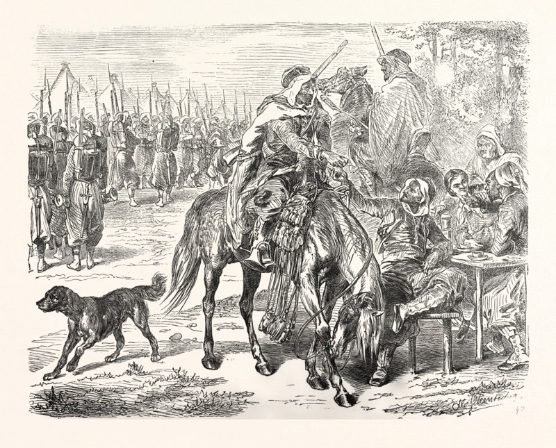 Franco-Prussian War: African troops in the camp of Chalons, France