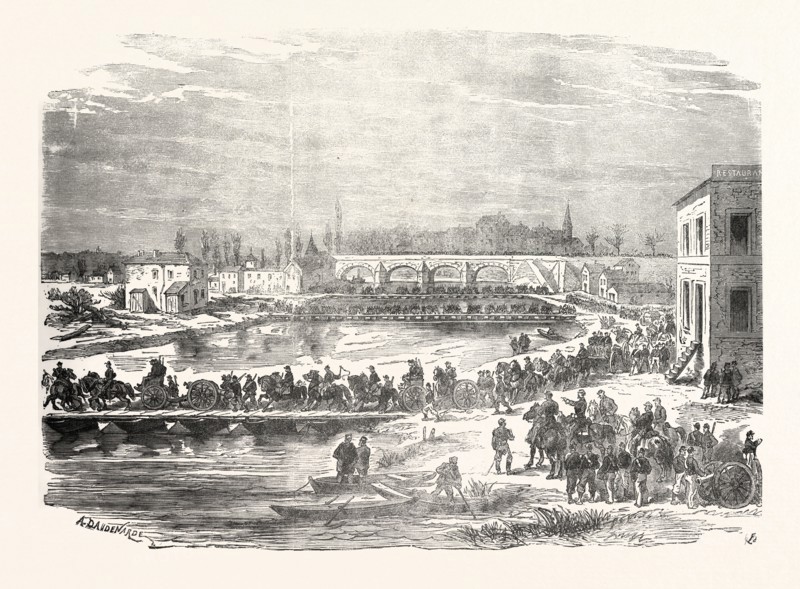 Franco-Prussian War: Transition of French troops across the Maas