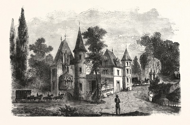 Franco-Prussian War: Bellevue Palace at Sedan, where the meeting between king William and Napoleon took place, France