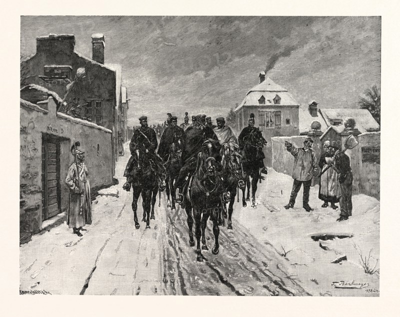 Franco-Prussian War: In Coulmiers. That one is General von der Tann! After the painting by T. Birkmeyer