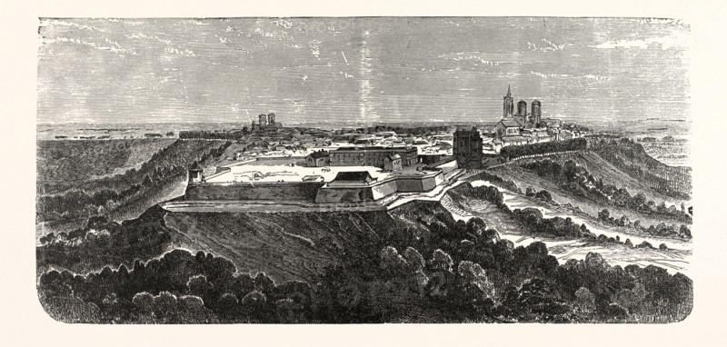 Franco-Prussian War: The fortress Laon before the explosion, France