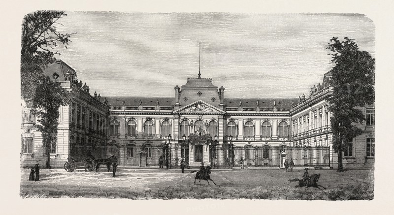 Franco-Prussian War: The prefecture building in Versailles, residence of the King of Prussia. France