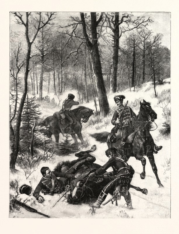 Franco-Prussian War: Raid on a hussar patrol near Maimenon at the end of December, France